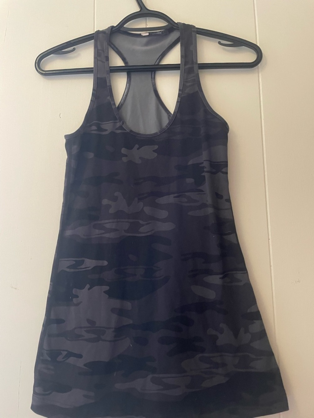 lululemon athletica Black and Gray Camo Racerback Tank